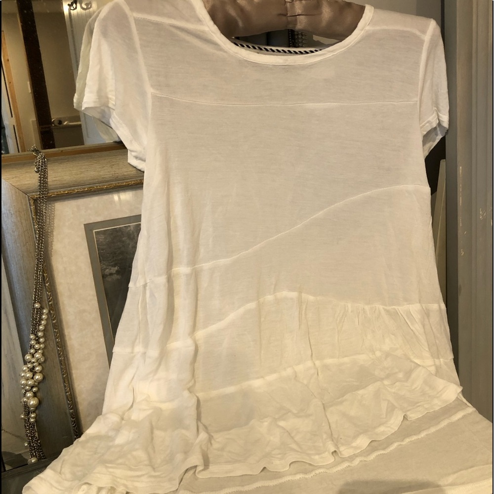 Patterson J Kincaid .... white flowy tee